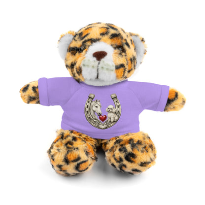 Brown Teddy Bear with Horseshoe Tee — Lucky Love Plush Gift