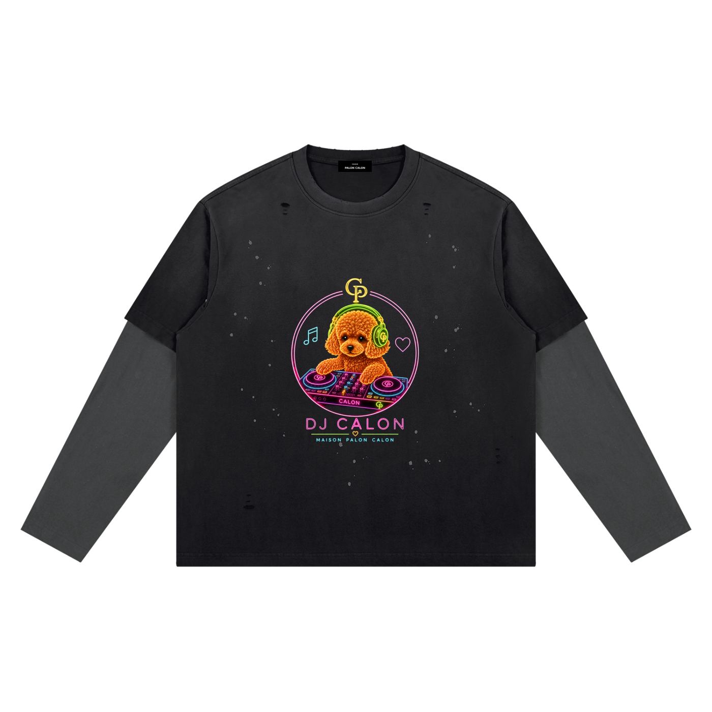 ユニセックス ヴィンテージウォッシュ ディストレスド レイヤーティー — Unisex Vintage Wash Distressed Layer T-Shirt