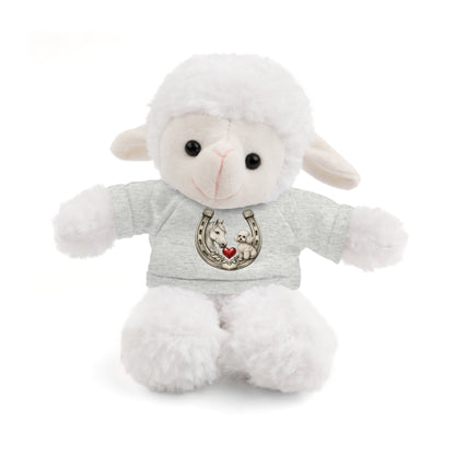 Brown Teddy Bear with Horseshoe Tee — Lucky Love Plush Gift
