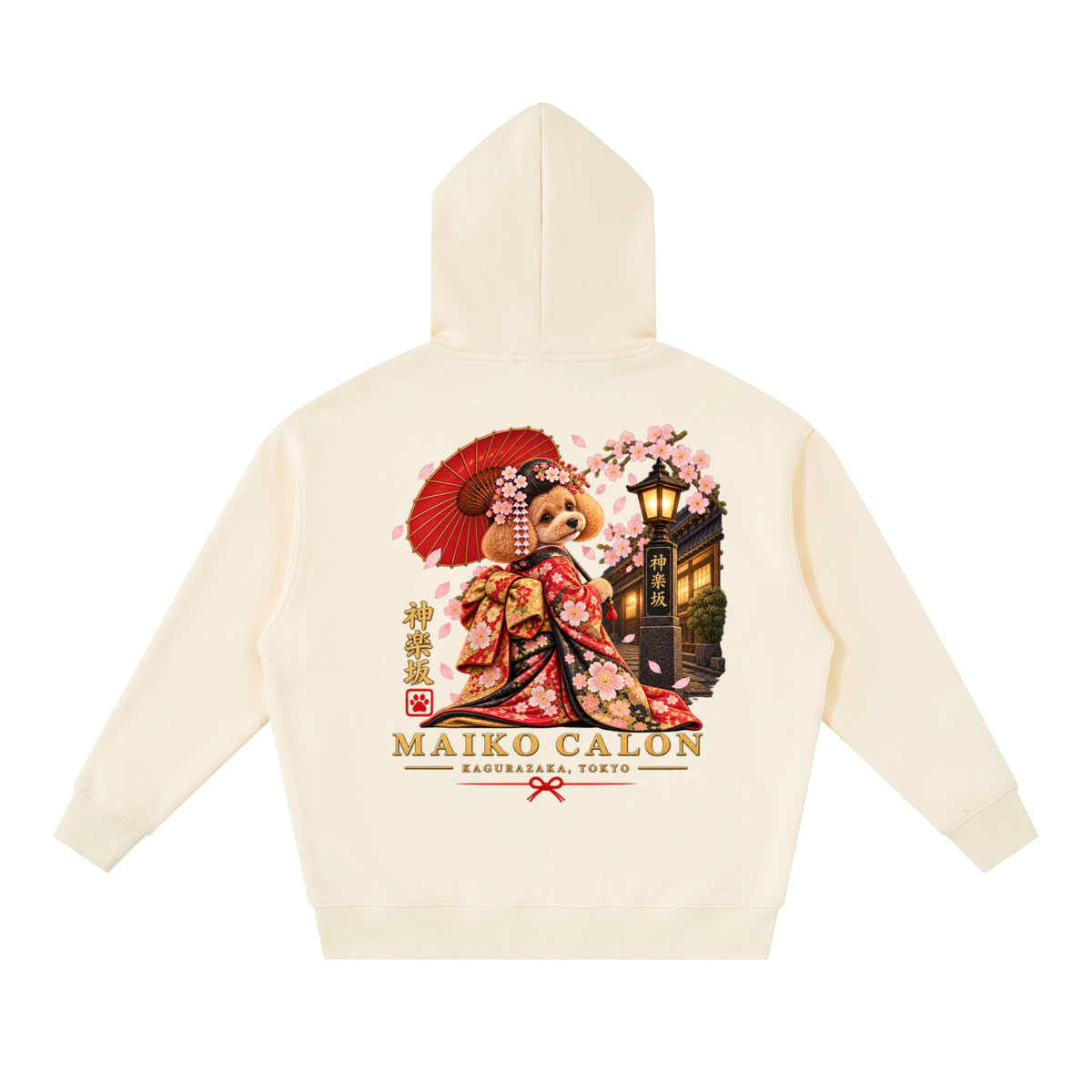 KAGURAZAKA | エッセンシャル オーバーサイズ フリース ボクシー フーディー舞妓 | Essential Oversized Fleece Boxy Hoodie
