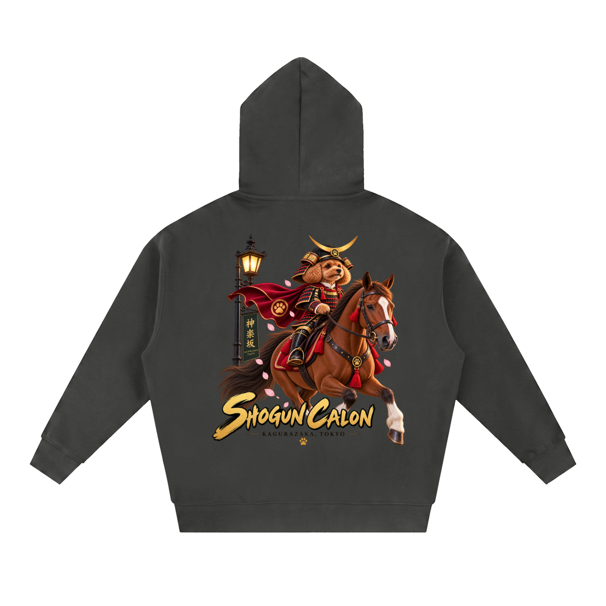 KAGURAZAKA | オーバーサイズ フリース ボクシー フーディー将軍 | Oversized Fleece Boxy Hoodie