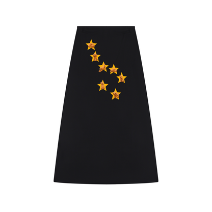 Women's Solid Color Knit Maxi Skirt