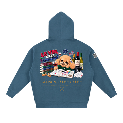 WINE SCHOLAR CALON | オーバーサイズ フリース ボクシー フーディー/Unisex Oversized Fleece Boxy Hoodie