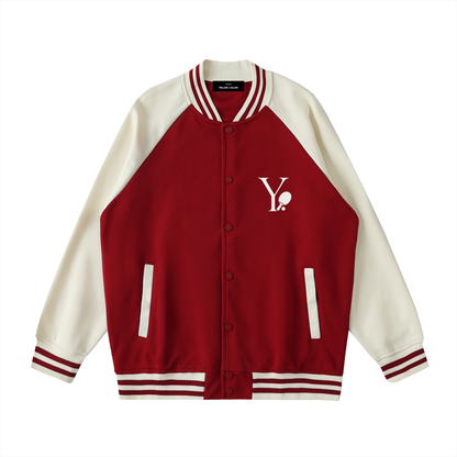 ユニセックス ツートーン ラグラン バーシティジャケット — Unisex Two-Tone Raglan Varsity Jacket