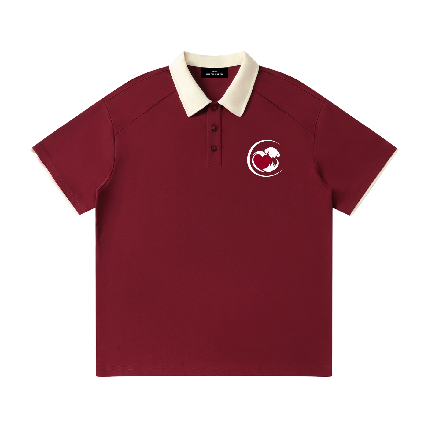 Contrast Collar Raglan Polo Shirt