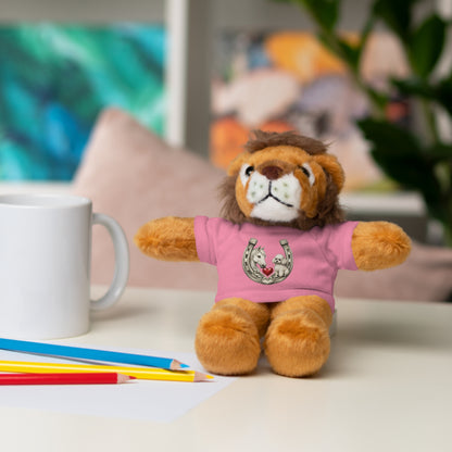 Brown Teddy Bear with Horseshoe Tee — Lucky Love Plush Gift