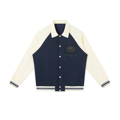 ユニセックス コントラスト ラグラン ベースボールジャケット — Unisex Contrast Raglan Baseball Jacket