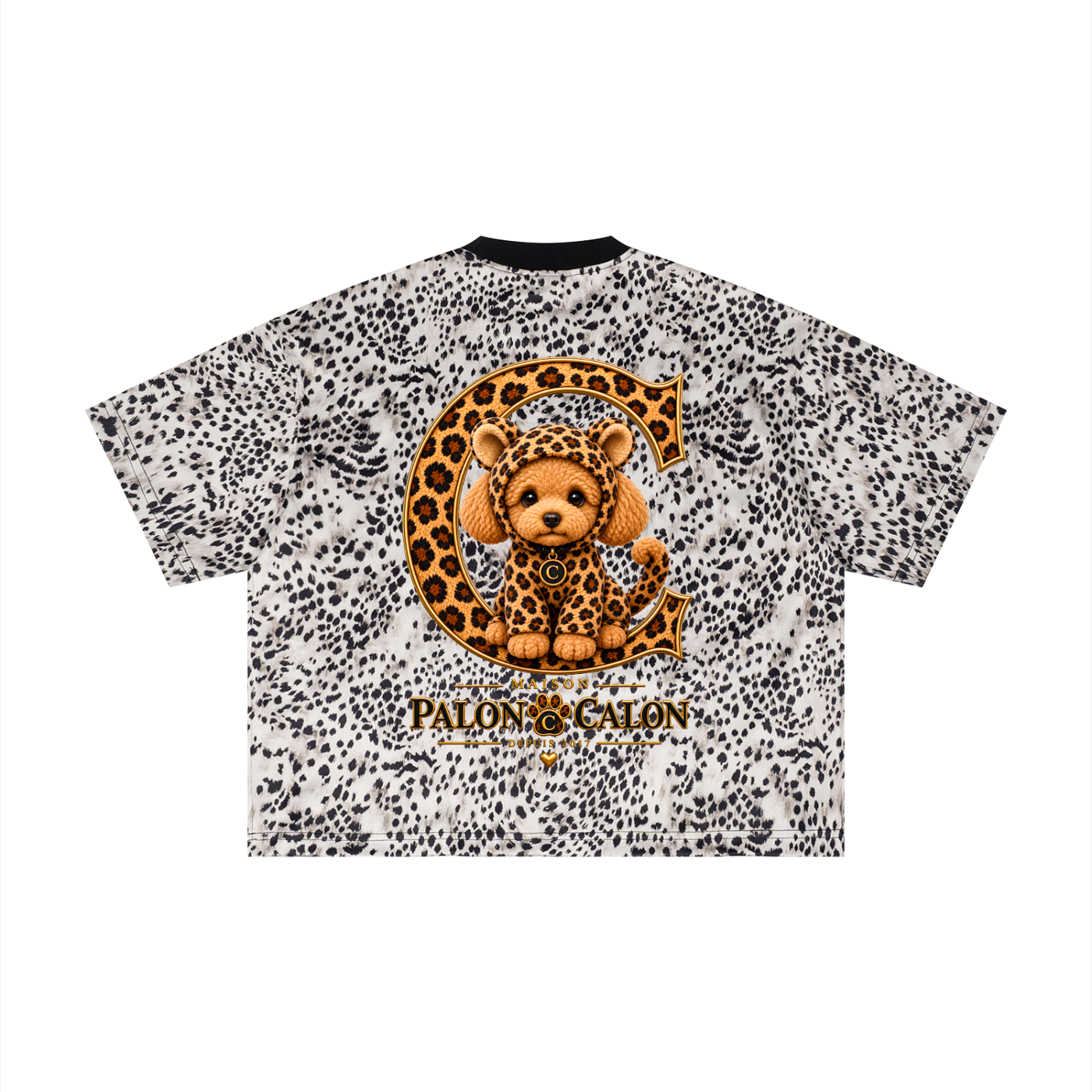 Unisex Leopard Print Boxy T-Shirt