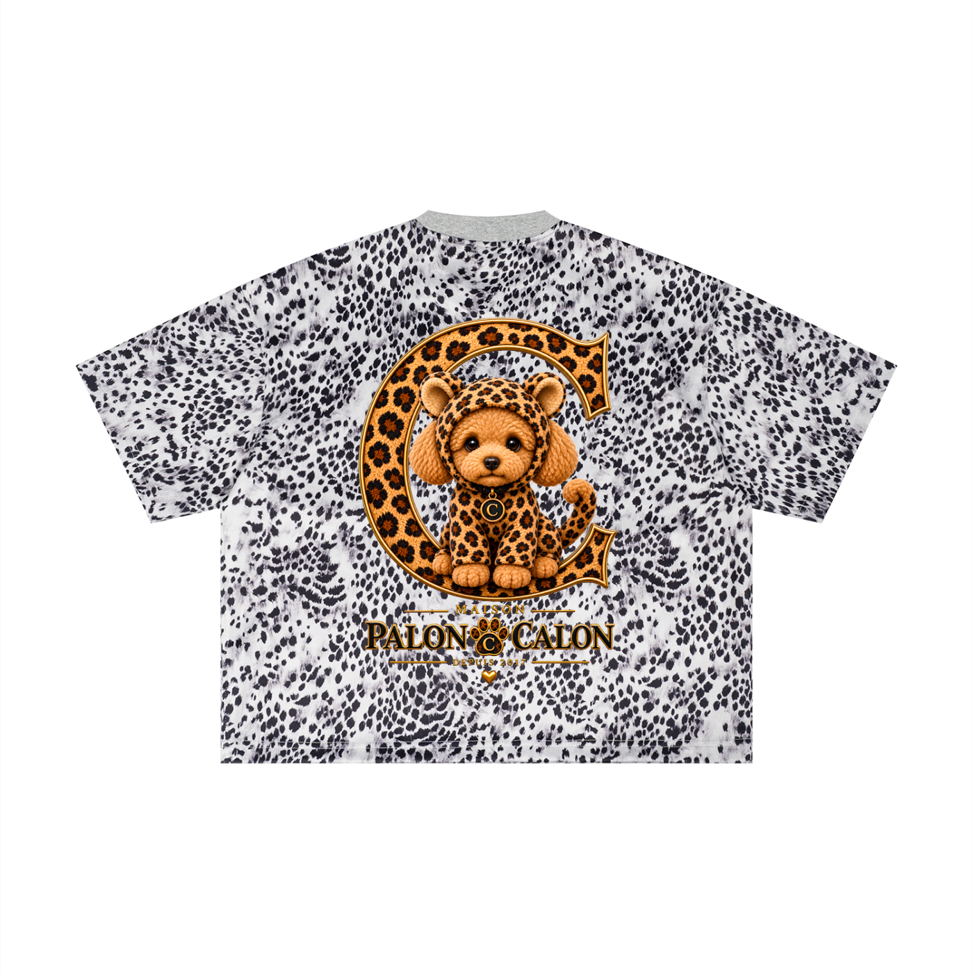 Unisex Leopard Print Boxy T-Shirt