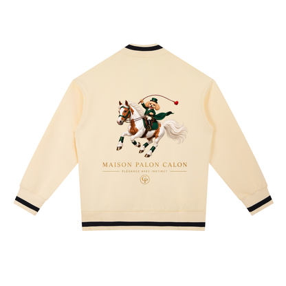 EQUESTRIAN CALON | コントラストパイピング ジップボンバージャケット / Contrast Piping Zip Bomber Jacket