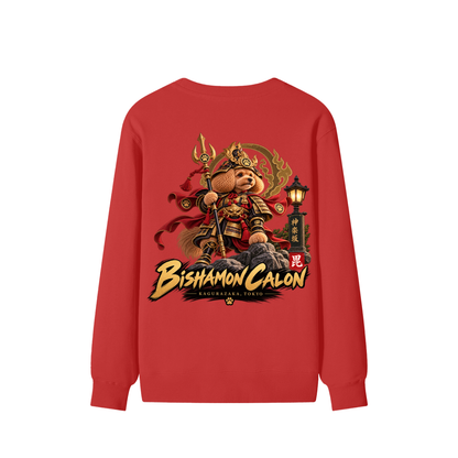 KAGURAZAKA | ユニセックス クラシック コットン スウェットシャツ毘沙門 | Unisex Classic Cotton Sweatshirt