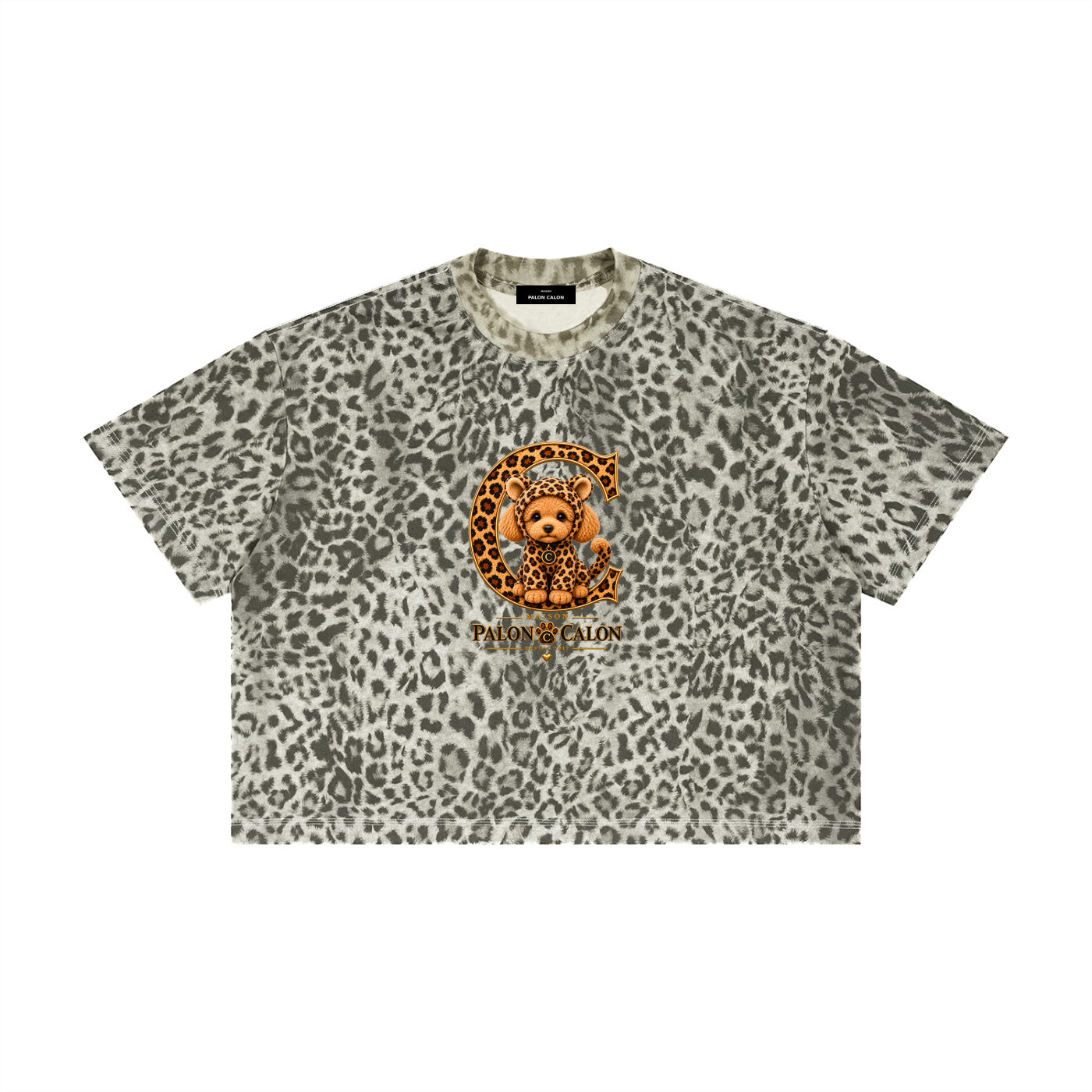 Unisex Leopard Print Boxy T-Shirt