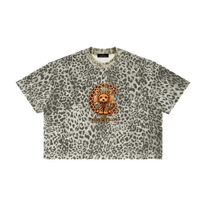 Unisex Leopard Print Boxy T-Shirt