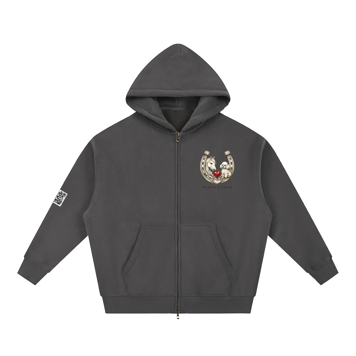 EQUESTRIAN CALON | オーバーサイズ フリース ボクシー フーディー/ Unisex Oversized Fleece Boxy Hoodie