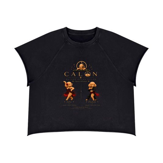 ヴィンテージウォッシュ ローエッジ Tシャツ — ユニセックス