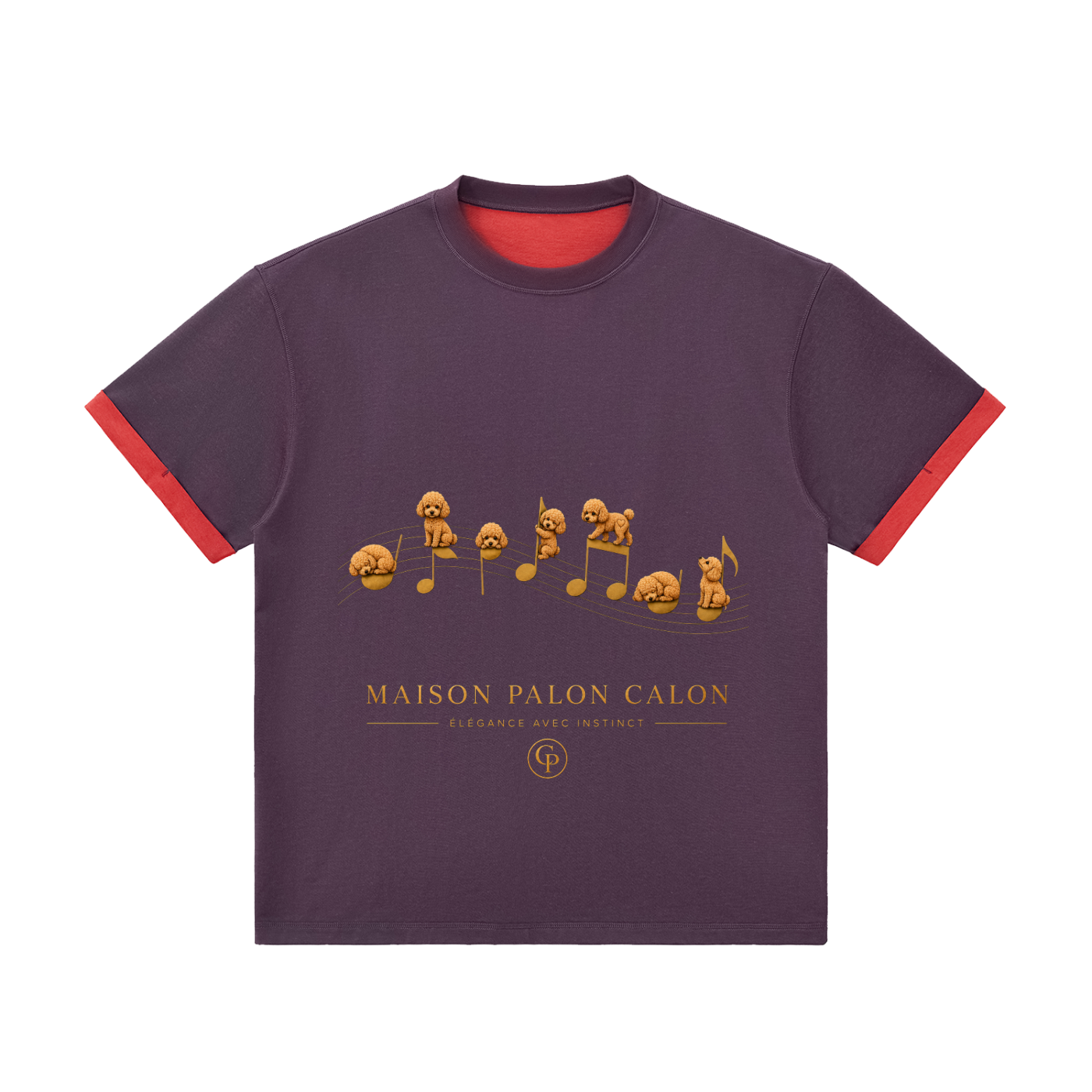 コントラストカフ Tシャツ — ユニセックス