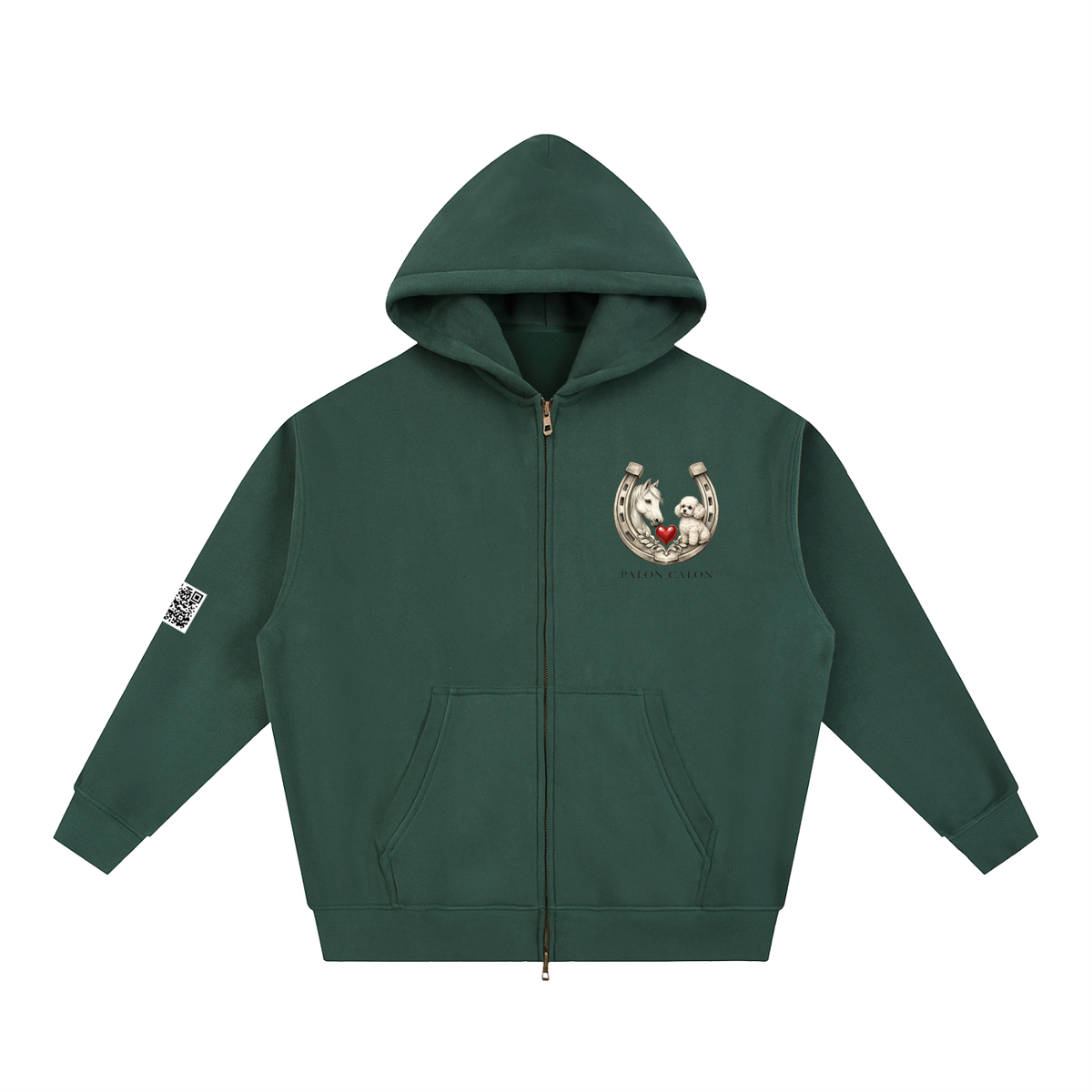 EQUESTRIAN CALON | オーバーサイズ フリース ボクシー フーディー/ Unisex Oversized Fleece Boxy Hoodie