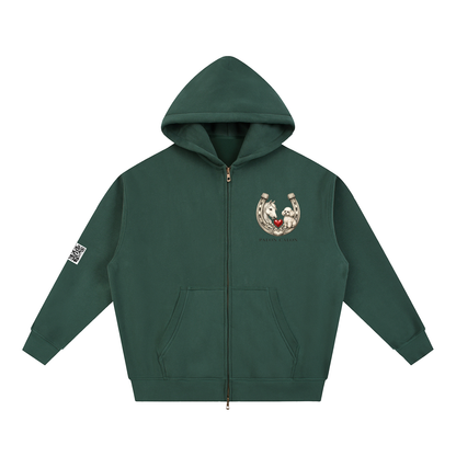 EQUESTRIAN CALON | オーバーサイズ フリース ボクシー フーディー/ Unisex Oversized Fleece Boxy Hoodie