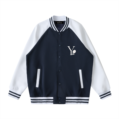 ユニセックス ツートーン ラグラン バーシティジャケット — Unisex Two-Tone Raglan Varsity Jacket