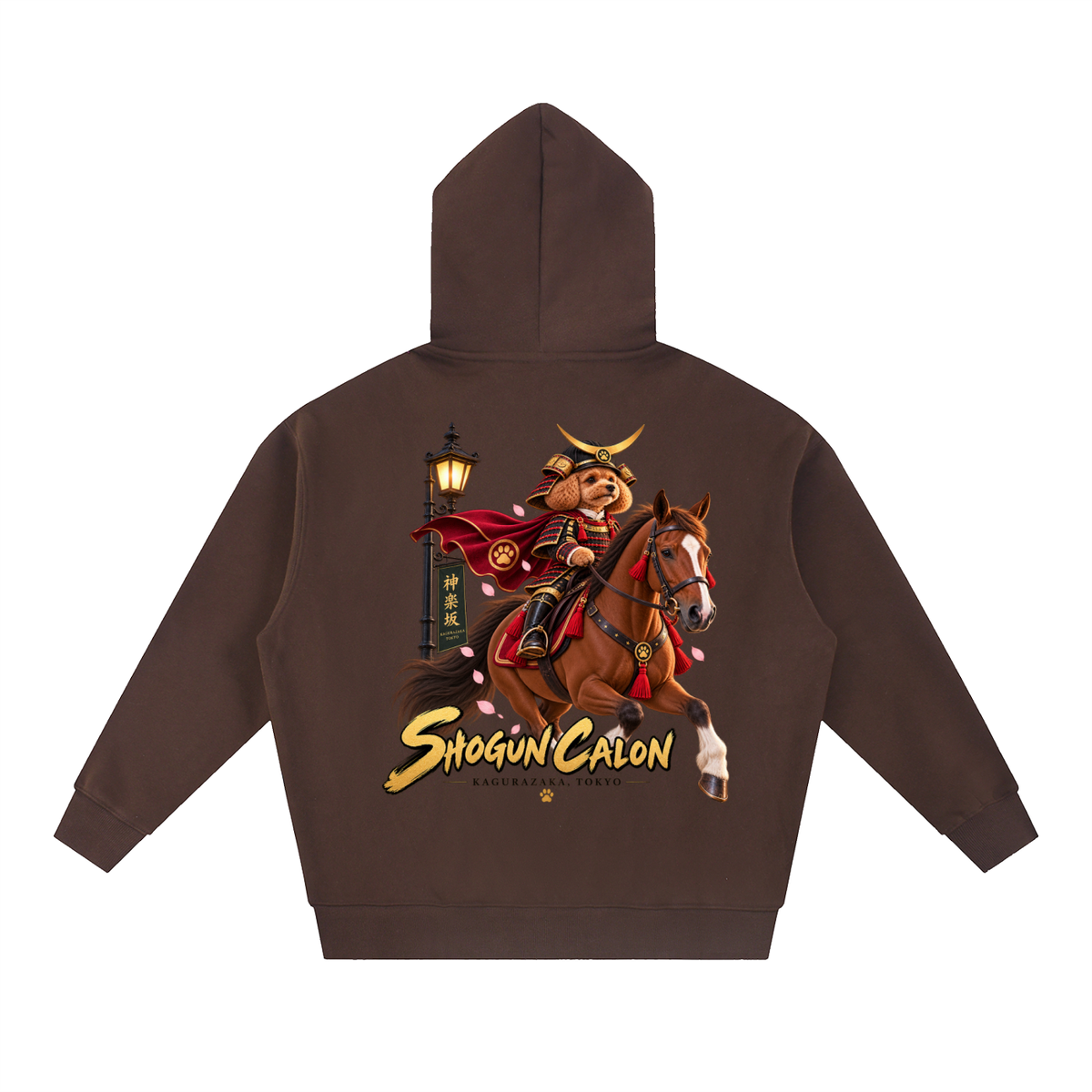 KAGURAZAKA | オーバーサイズ フリース ボクシー フーディー将軍 | Oversized Fleece Boxy Hoodie