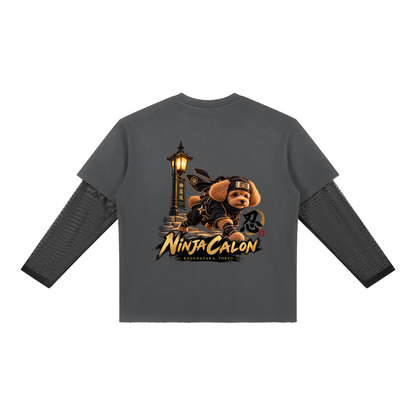 KAGURAZAKA | ユニセックス サンフェード レイヤー Tシャツ忍者 / Unisex Sunfade Layer T-Shirt