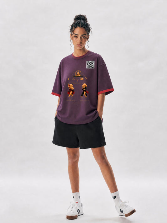 コントラストカフ Tシャツ — ユニセックス