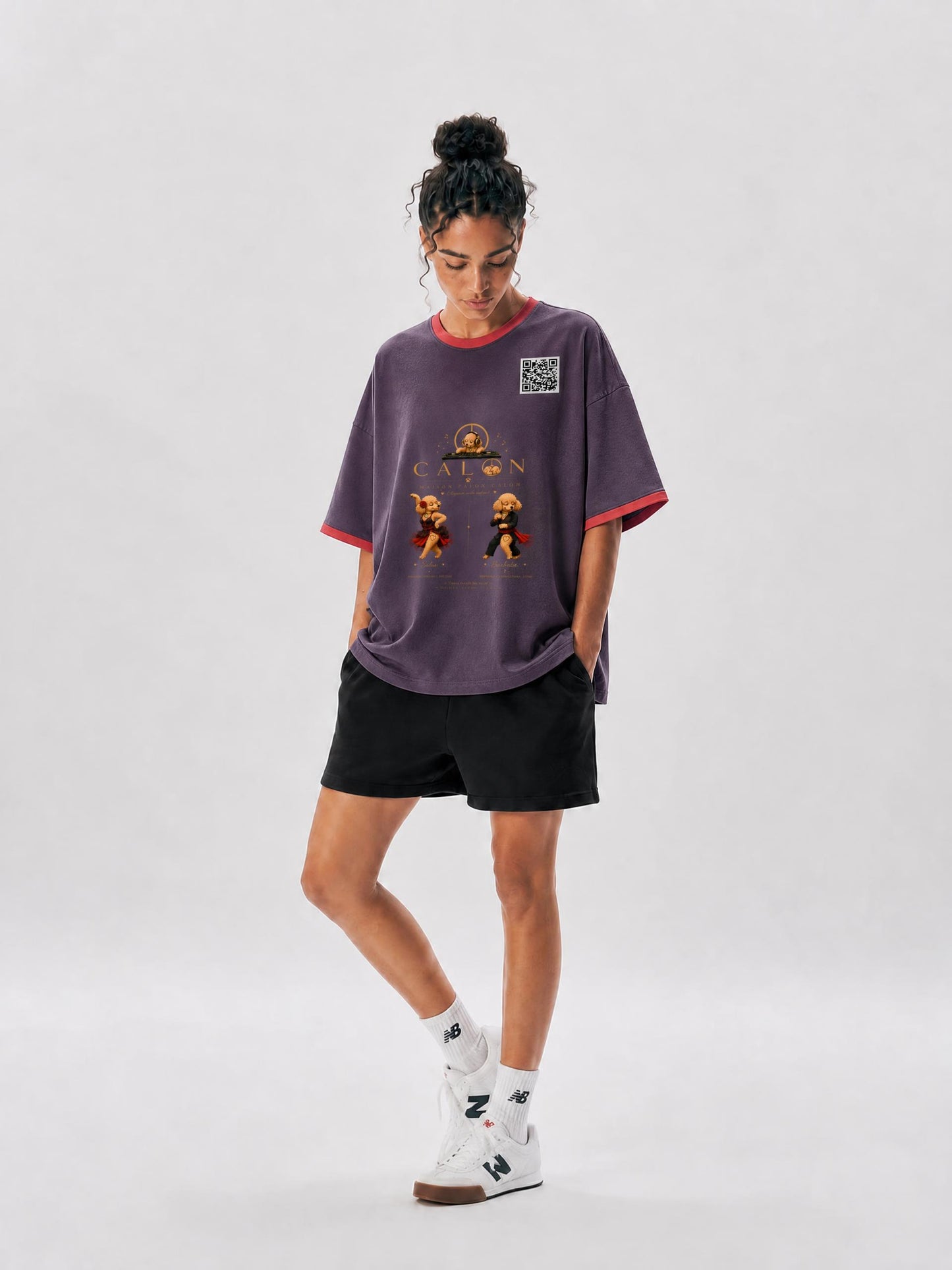 コントラストカフ Tシャツ — ユニセックス