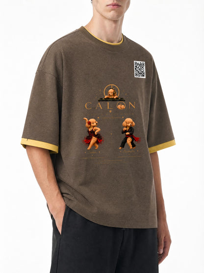 コントラストカフ Tシャツ — ユニセックス
