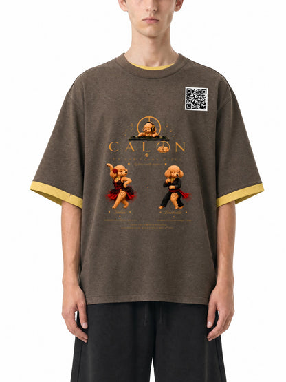 コントラストカフ Tシャツ — ユニセックス