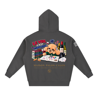 WINE SCHOLAR CALON | オーバーサイズ フリース ボクシー フーディー/Unisex Oversized Fleece Boxy Hoodie