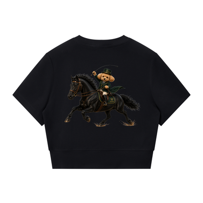 ウィメンズ パネリング フルジップ クロップT — Women's Paneling Full-Zip Crop T-Shirt