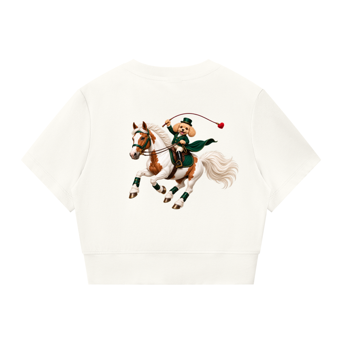 EQUESTRIAN CALON | ウィメンズ パネリング フルジップ クロップT — Women's Paneling Full-Zip Crop T-Shirt