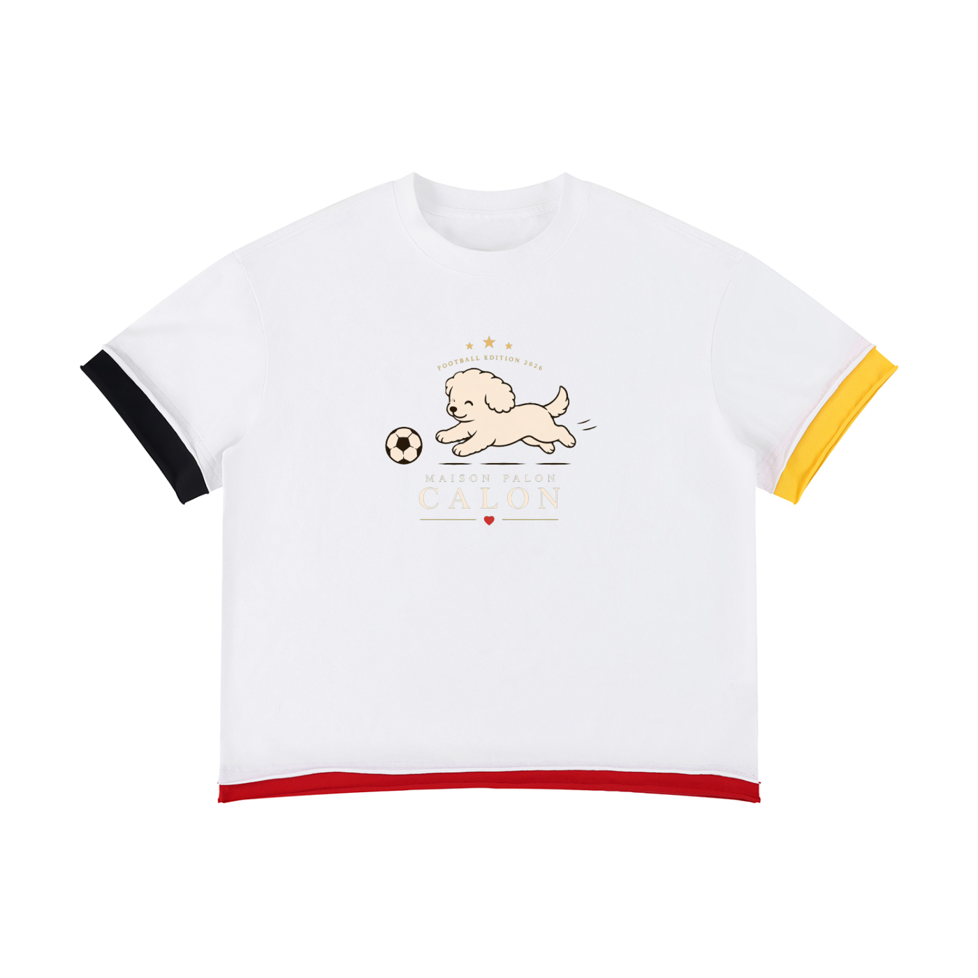 Unisex Boxy Color Block T-Shirt