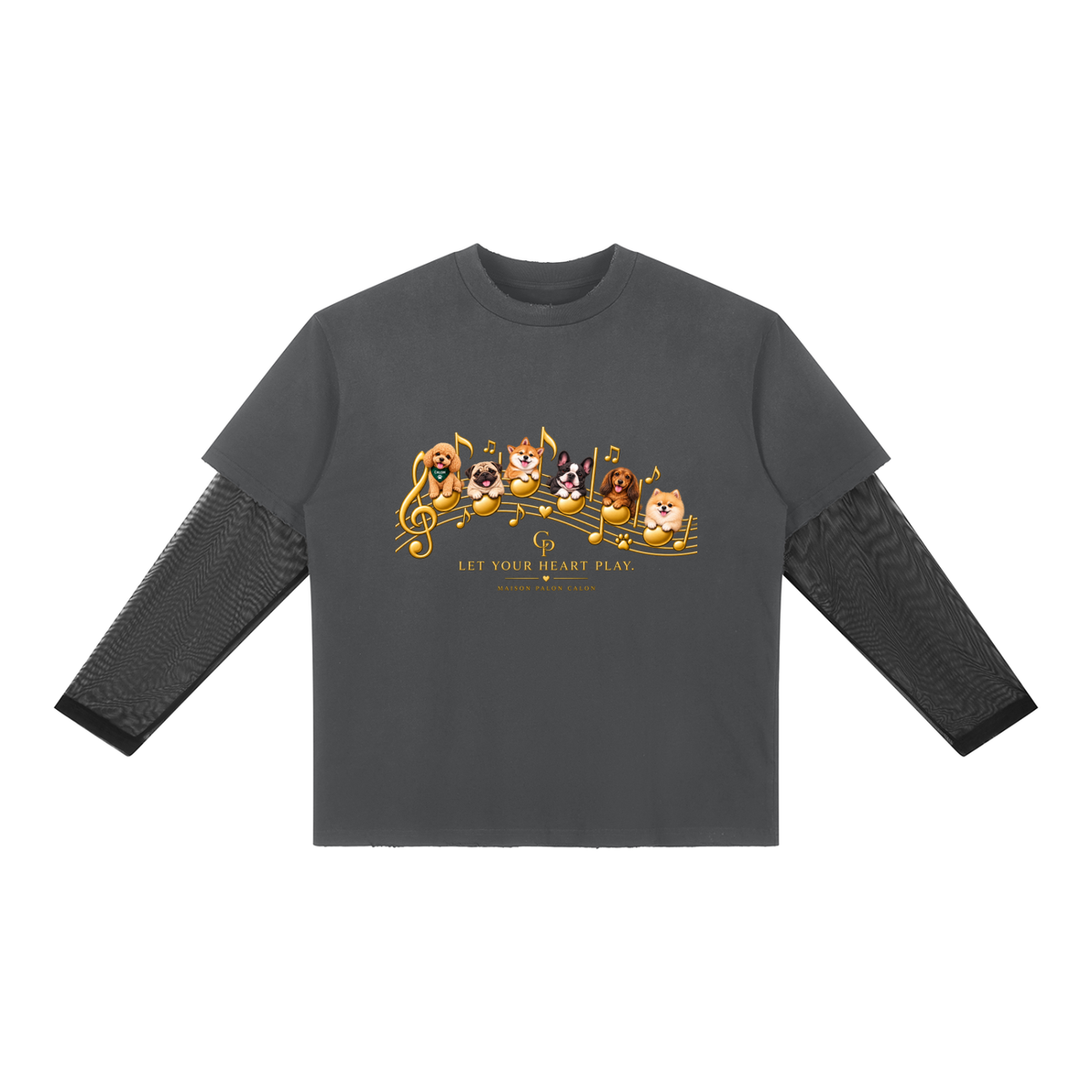 DOG | ユニセックス サンフェード レイヤーTシャツ / Unisex Sunfade Layer T-Shirt
