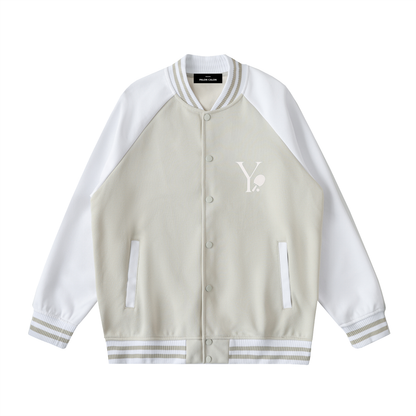 ユニセックス ツートーン ラグラン バーシティジャケット — Unisex Two-Tone Raglan Varsity Jacket