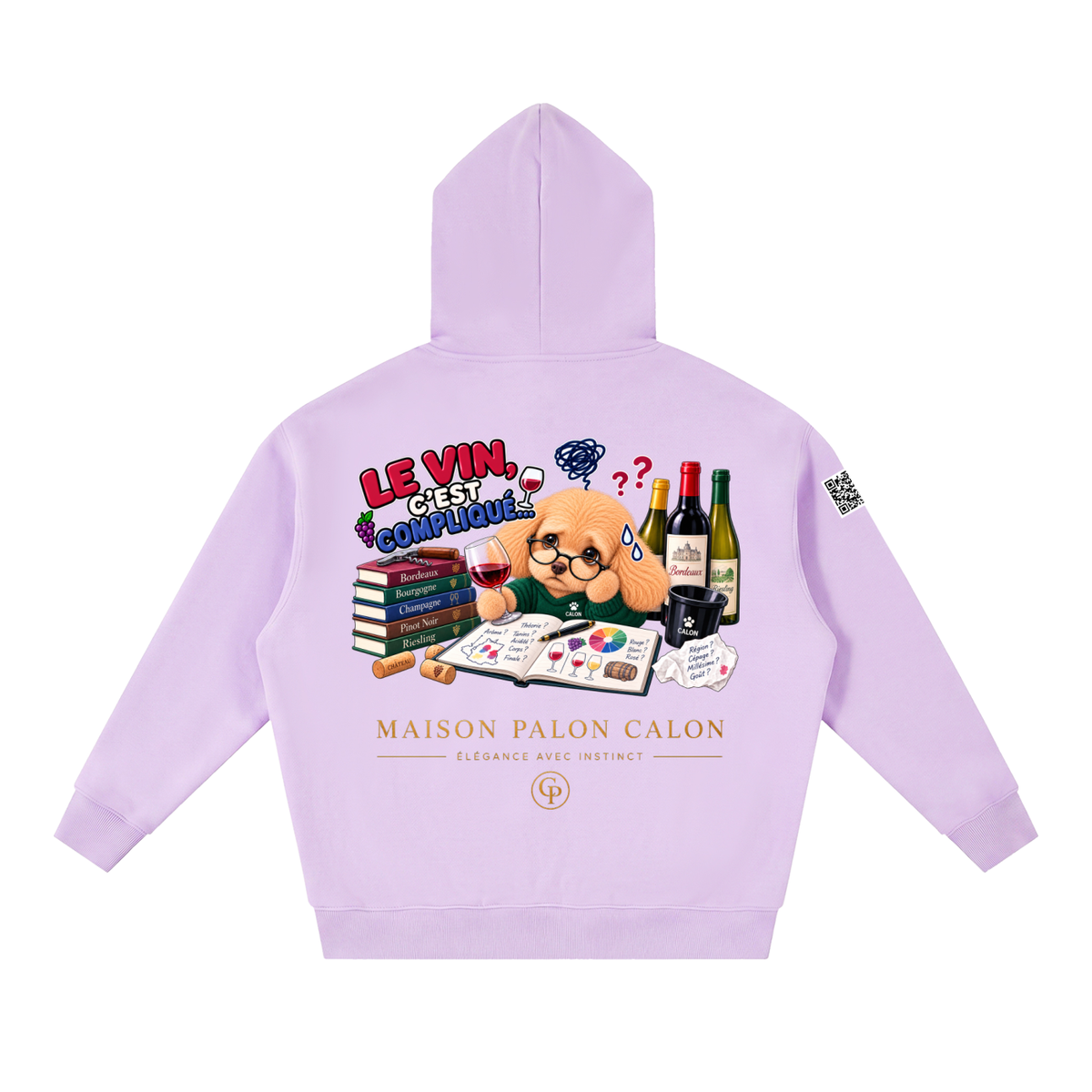 WINE SCHOLAR CALON | オーバーサイズ フリース ボクシー フーディー/Unisex Oversized Fleece Boxy Hoodie
