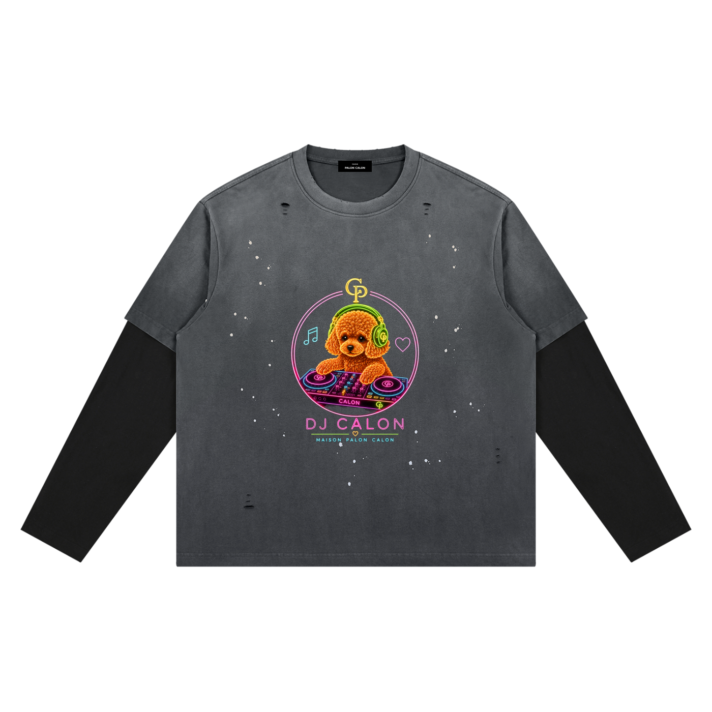 ユニセックス ヴィンテージウォッシュ ディストレスド レイヤーティー — Unisex Vintage Wash Distressed Layer T-Shirt