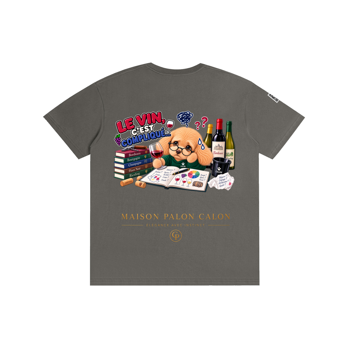 WINE SCHOLAR CALON | ピュアコットン Tシャツ（ユニセックス）/ Unisex Pure Cotton T-Shirt