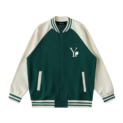 ユニセックス ツートーン ラグラン バーシティジャケット — Unisex Two-Tone Raglan Varsity Jacket