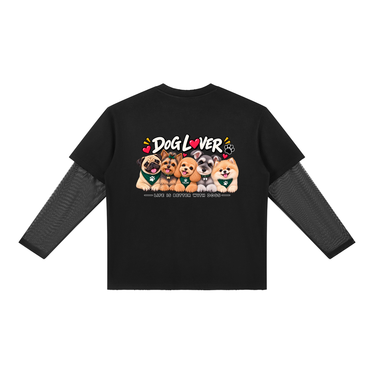 DOG | ユニセックス サンフェード レイヤーTシャツ / Unisex Sunfade Layer T-Shirt