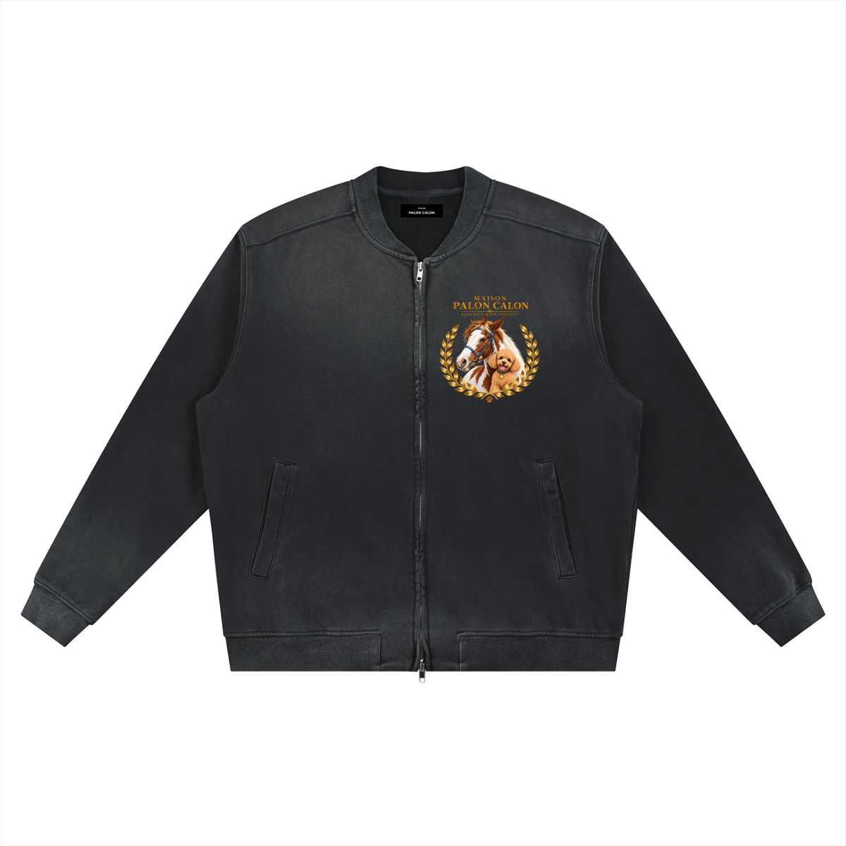 Sun Fade Heavyweight Baseball Jacket