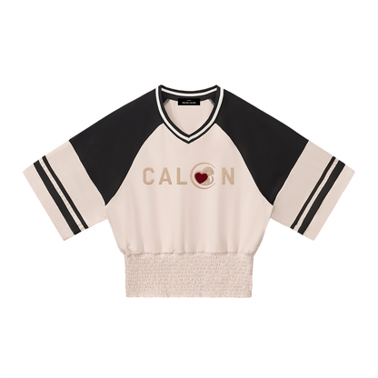 Women's Color Block Ruched T-Shirt