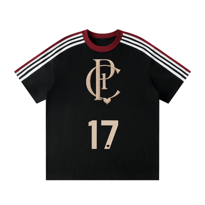 NUMBER 17 | ユニセックス カラーブロック ストライプ Tシャツ | Unisex Colorblock Striped T-Shirt