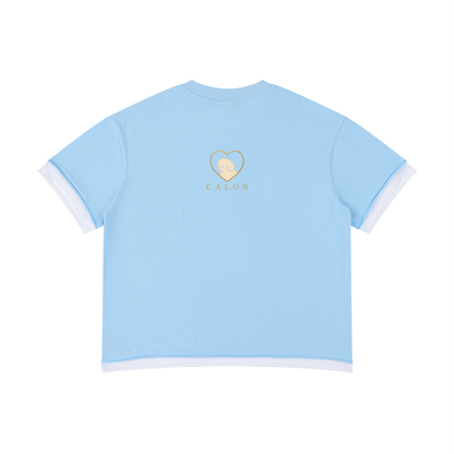 Unisex Boxy Color Block T-Shirt
