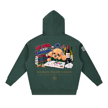 WINE SCHOLAR CALON | オーバーサイズ フリース ボクシー フーディー/Unisex Oversized Fleece Boxy Hoodie