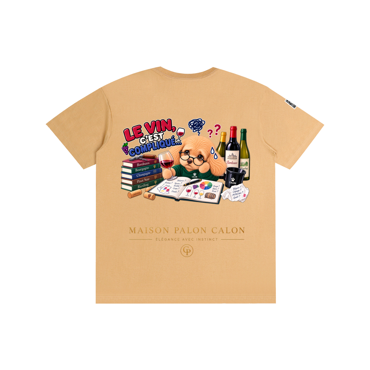 WINE SCHOLAR CALON | ピュアコットン Tシャツ（ユニセックス）/ Unisex Pure Cotton T-Shirt