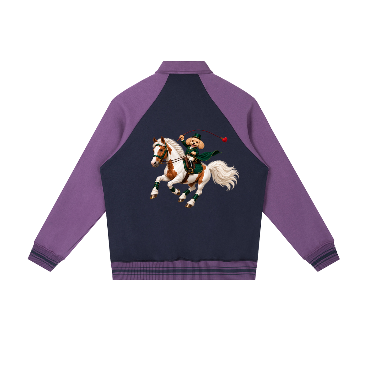 EQUESTRIAN CALON | ユニセックス コントラスト ラグラン ベースボールジャケット — Unisex Contrast Raglan Baseball Jacket