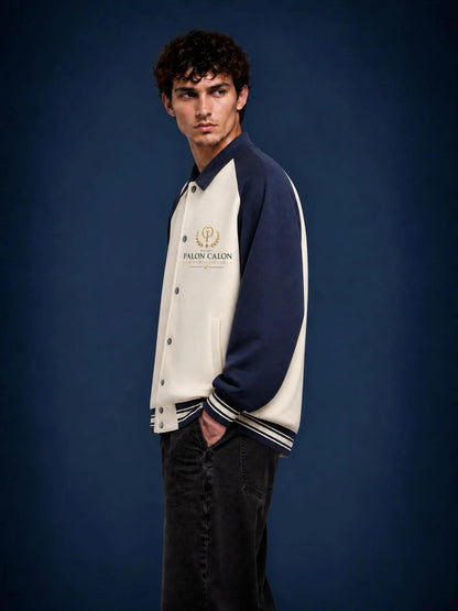 EQUESTRIAN CALON | ユニセックス コントラスト ラグラン ベースボールジャケット — Unisex Contrast Raglan Baseball Jacket