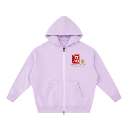 KAGURAZAKA | オーバーサイズ フリース ボクシー フーディー忍者 | Oversized Fleece Boxy Hoodie