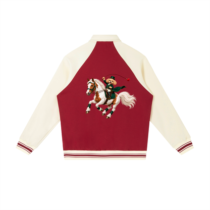 EQUESTRIAN CALON | ユニセックス コントラスト ラグラン ベースボールジャケット — Unisex Contrast Raglan Baseball Jacket